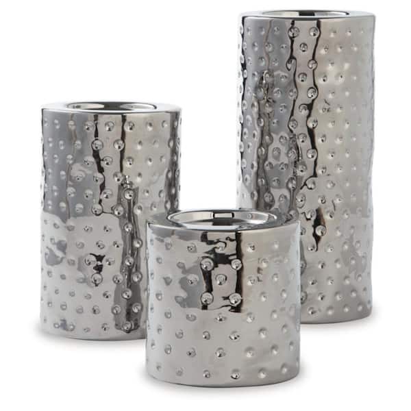 Marisa Silver Candle Holder (Set of 3)