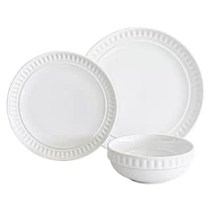 24-Piece white porcelain dinnerware set (service for 8)
