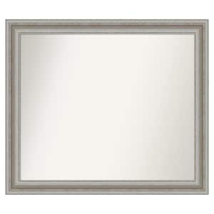 Parlor Silver 43.5 in. x 37.5 in. Cusom Non-Beveled Framed Bathroom Vanity Wall Mirror
