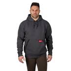 Men's Small Gray Heavy-Duty Cotton/Polyester Long-Sleeve Pullover Hoodie