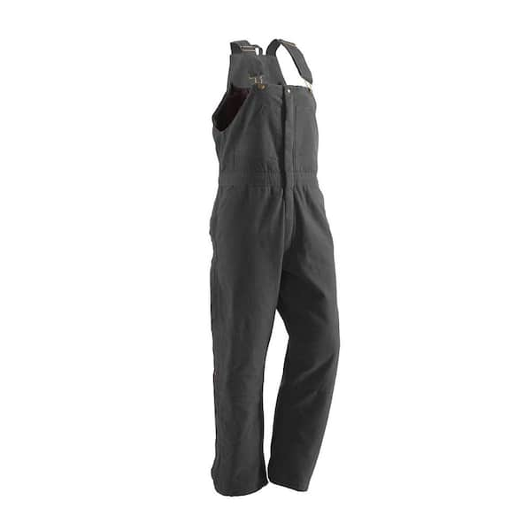 Berne Women's Extra Large Short Titanium Cotton Washed Insulated Bib Overall