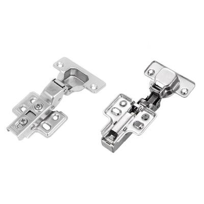 Concealed (35 mm) 110-Degree Clip-On Frameless Soft-Close Half Overlay Cabinet Hinge 12-Pairs (24 Pieces)