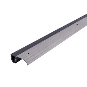 1-3/4 in. x 1/2 in. x 36 in. Silver Aluminum and Vinyl Mini Low-Profile Outswing Door Threshold