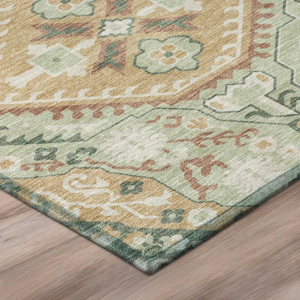 Chantille Machine Washable Indoor/Outdoor Abstract ACN3103 Celery 3 ft. x 5 ft. Area Rug
