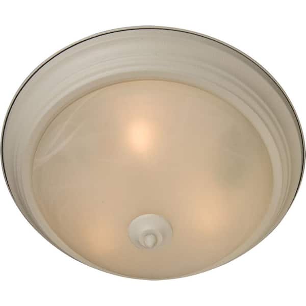 Maxim Lighting Essentials 2-Light Textured White Flush Mount