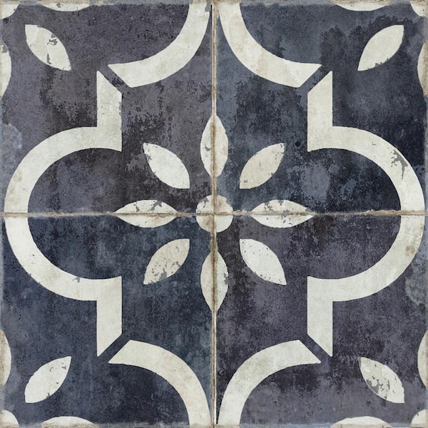 MI ALMA Black and White R40 4 in. x 4 in. Vinyl Peel and Stick Tile (24 Tiles, 2.67 sq.ft./pack)