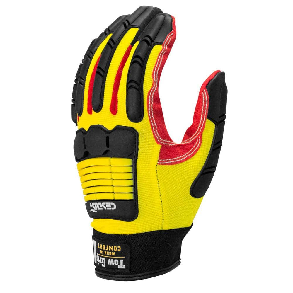 Cestus Large Yellow Tow Grip SC Gloves