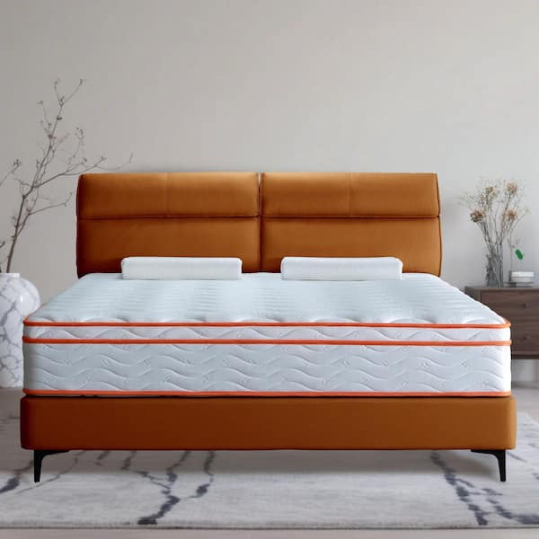 King Size Hybrid Medium Firm 10 in. Mattress, Euro Top Cooling-Gel Foam and Pocket Coils, CertiPUR-US, Fiberglass-Free
