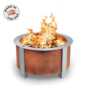 X Series 24 Smokeless Fire Pit in Corten Steel