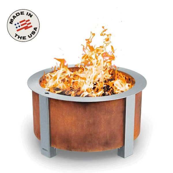 X Series 24 Smokeless Fire Pit in Corten Steel