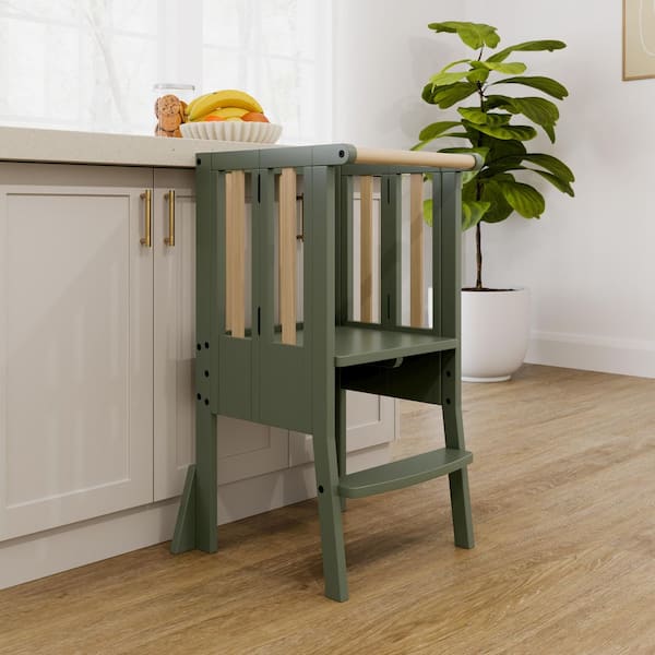 Toddler Montessori Olive with Driftwood Foldable Step Stool