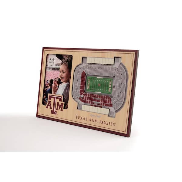 NCAA Texas A&M Aggies Team Colored 3D StadiumView with 4 in. x 6 in. Picture Frame
