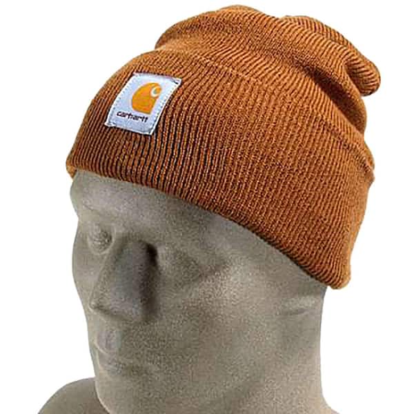 Carhartt Men's OFA Brown Acrylic Hat Liner Headwear A18-BRN - The Home Depot