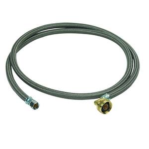 3/8 in. Compression x 3/4 in. Garden Hose Swivel Elbow x 72 in. Braided Polymer Dishwasher Connector