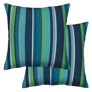 Outdoor Square Toss Pillow Stripe Poolside (Set of 2)