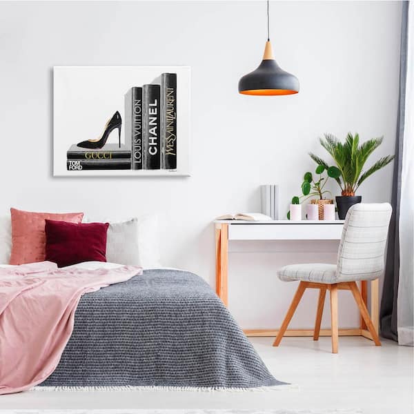 Stupell Industries 30 in. x 40 in. High Fashion Black Book Shelf with  Stilettos Heel by Artist Amanda Greenwood Canvas Wall Art agp-154_cn_30x40  - The Home Depot