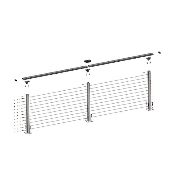 CityPost 8 ft. Deck Cable Railing in Grey CP-8-G-D - The Home Depot
