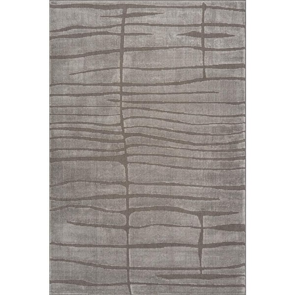 Marcelline Modern Abstract Area Brown 8 ft. x 11 ft. Indoor Area Rug
