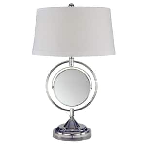 25 in. Chrome Contessa Table Lamp with Mirror