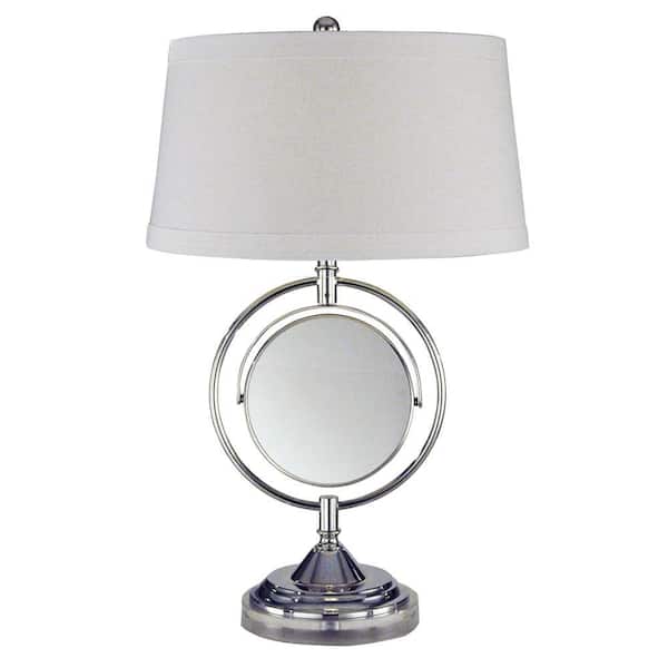 Dale Tiffany 25 in. Chrome Contessa Table Lamp with Mirror