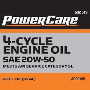2.2 oz. SAE 20W-50 4-cycle Oil