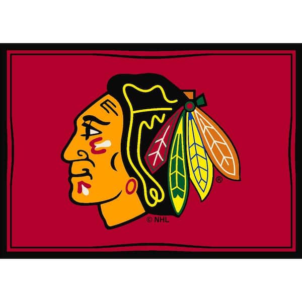 IMPERIAL Chicago Blackhawks 6 ft. by 8 ft. Spriit Area Rug