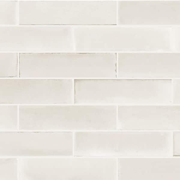 Daltile Scrapbook Album White 2 in.x 8 in. Glazed Porcelain Floor and Wall Tile (4.68 .sq. ft./case)