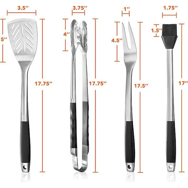 Cubilan Stainless Steel Spatula Set, The Spatula Is Very Suitable for Use  As Grill Accessories Cooking Accessory B01FSHKRLG - The Home Depot