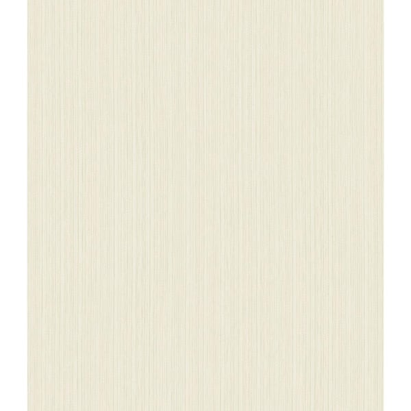 CASA MIA Vertical Yarns Cream Paper Non-Pasted Strippable Wallpaper ...
