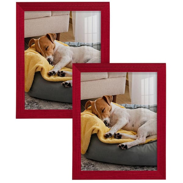 Wexford Home Grooved 8 in. x 10 in. Black Picture Frame (Set of 2)