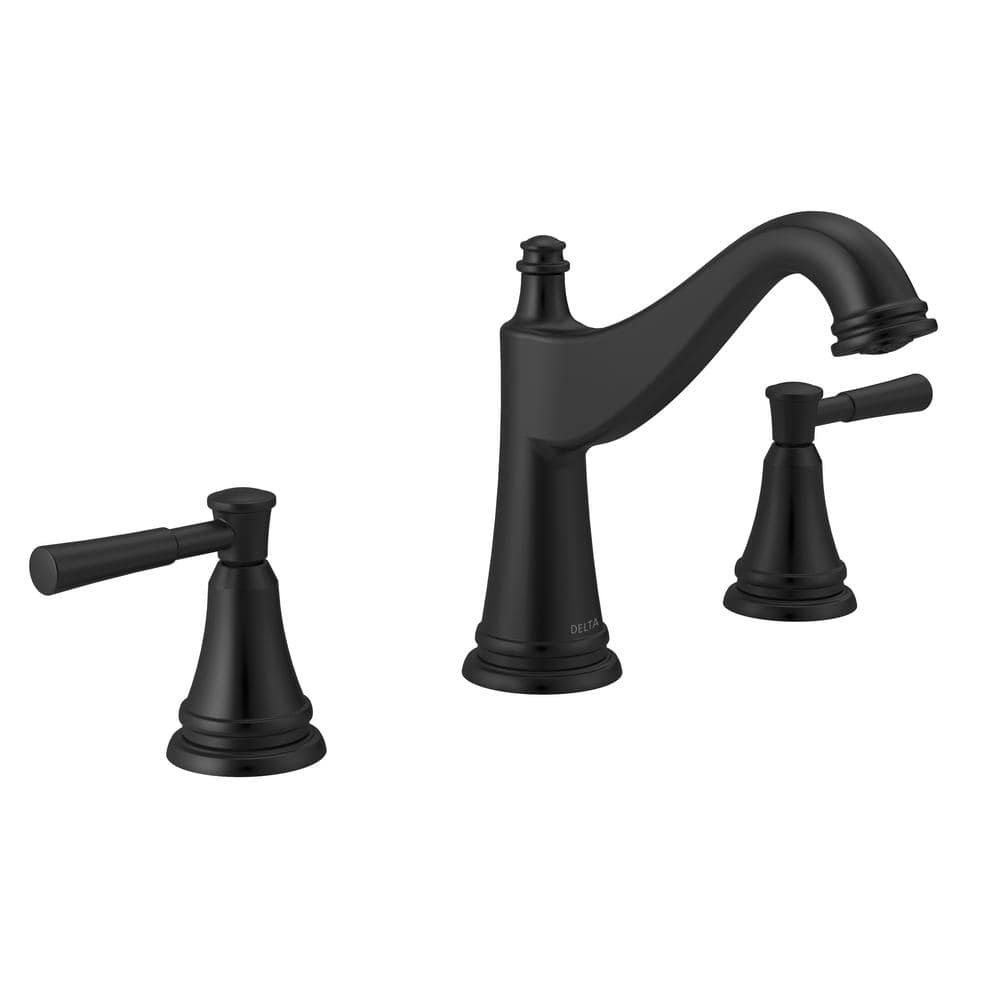 Delta 35777Lf Mylan 1.2 GPM Deck Mount Widespread Bathroom Faucet - Black