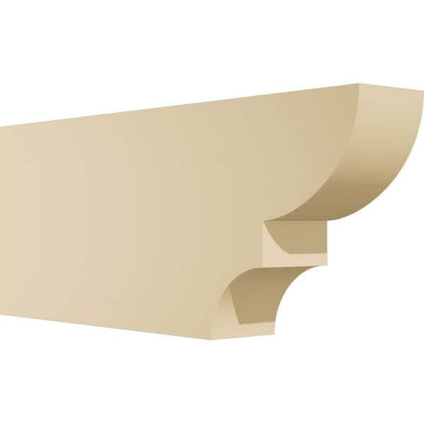 Ekena Millwork 3 in. W x 8 in. H x 20 in. L Standard Ridgewood Signature Urethane Outlooker Rafter Tail, Primed Tan