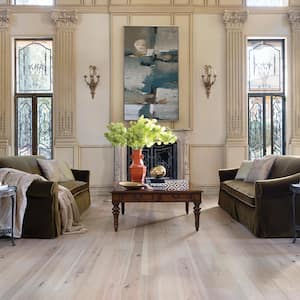 Crescent Hickory 1/2 in. T x 5 & 7 in. W Water Resistant Distressed Engineered Hardwood Flooring (24.9 sq. ft./case)