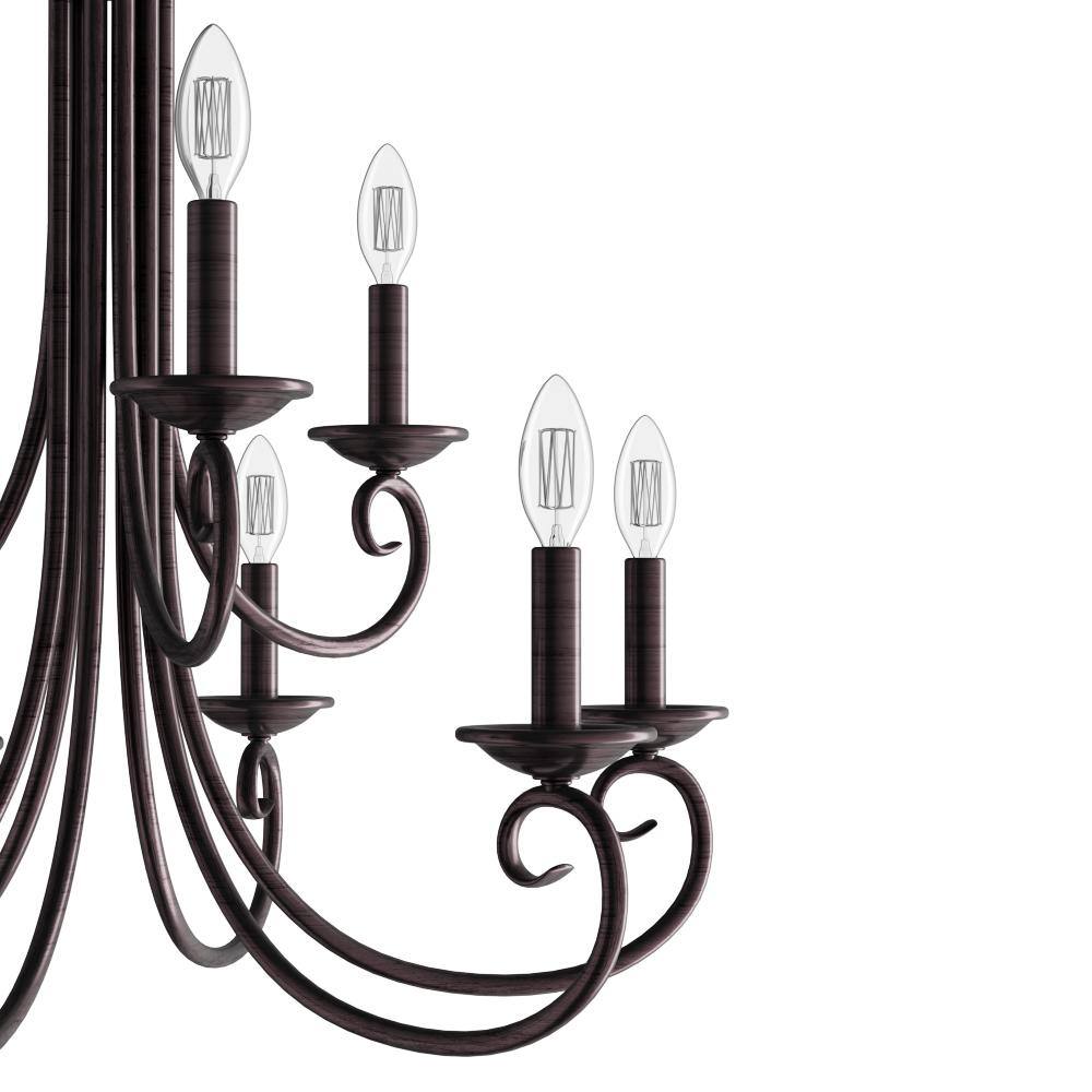 Oil Rubbed Bronze 9-Light Candle Chandelier