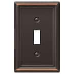 Ascher 1 Gang Toggle Steel Wall Plate - Aged Bronze
