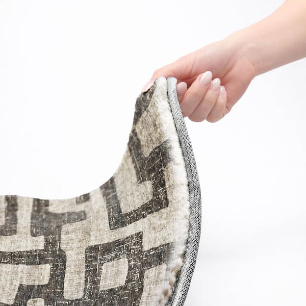 Dream Shag Premium Machine Washable Abstract ADS110 Gray 10 ft. x 14 ft. Area Rug