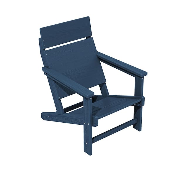 Classic Navy Extended Seat Wider Armrest Plastic Adirondack Chair