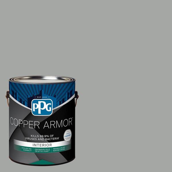 COPPER ARMOR 1 gal. PPG1010-4 Stepping Stone Eggshell Antiviral and Antibacterial Interior Paint with Primer