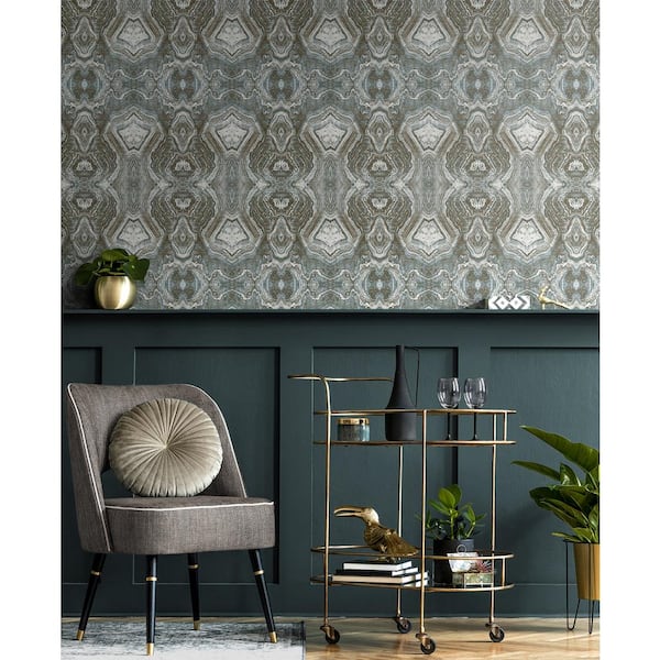 Mineral Springs Patina Abstract Vinyl Peel and Stick Wallpaper Roll ( Covers 30.75 sq. ft. )