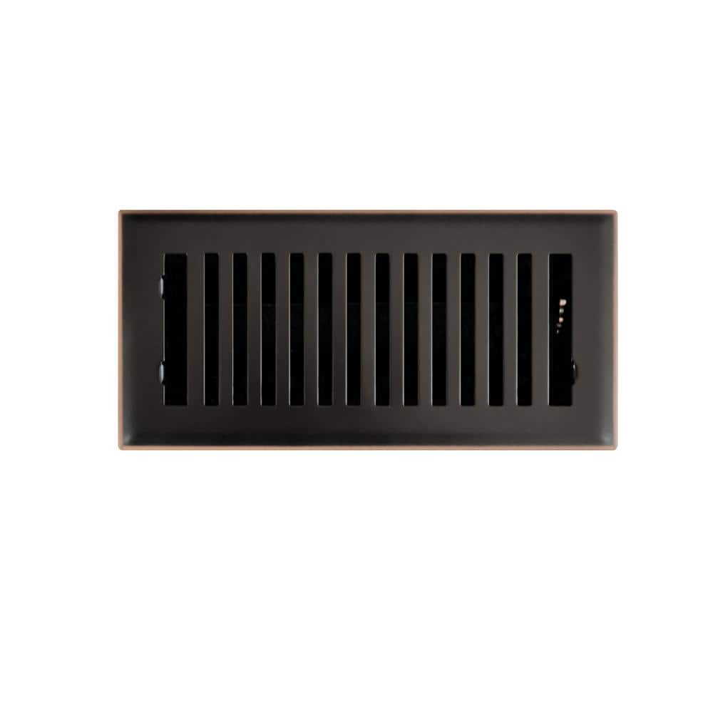 4 in. x 10 in. New York Modern Floor Register in Oil Rubbed Bronze price history on PriceWatchPro