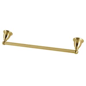 Heritage 18 in. Wall Mounted Towel Bar in Brushed Brass