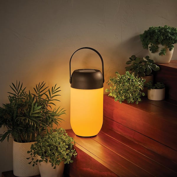 Hampton Bay Tarkio Matte Black Color Changing Integrated LED