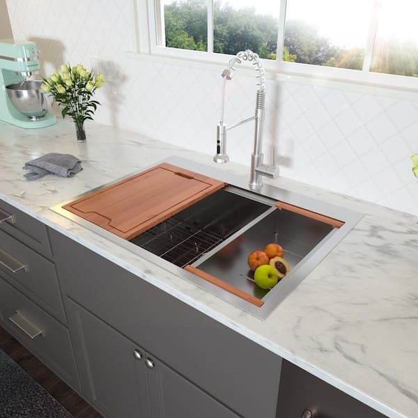 Premium Photo  Kitchen sink full of dirty water red plunger