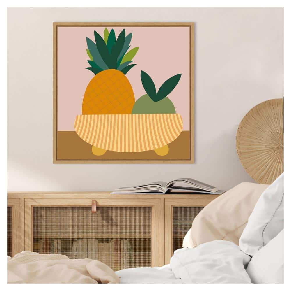 Modern Abstract Graphic Fruit Bowl III Canvas Wall Art