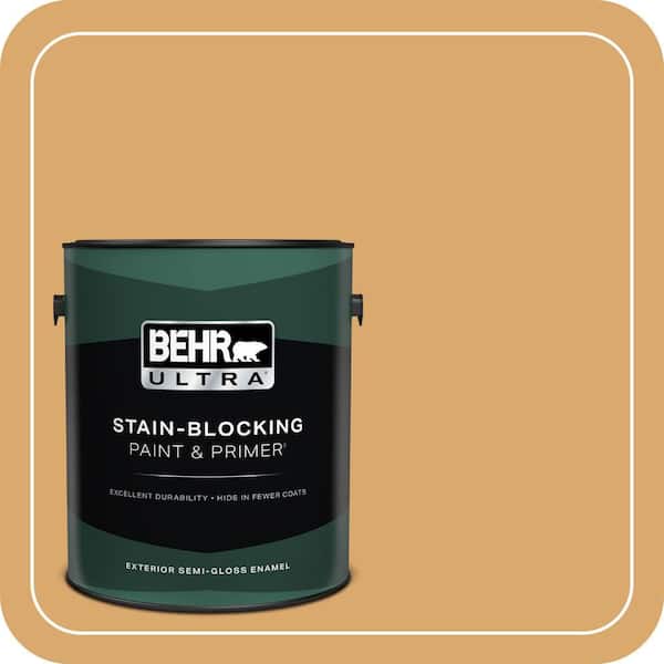 BEHR ULTRA 1 gal. #ICC-70 Flower Field Semi-Gloss Enamel Exterior Paint & Primer