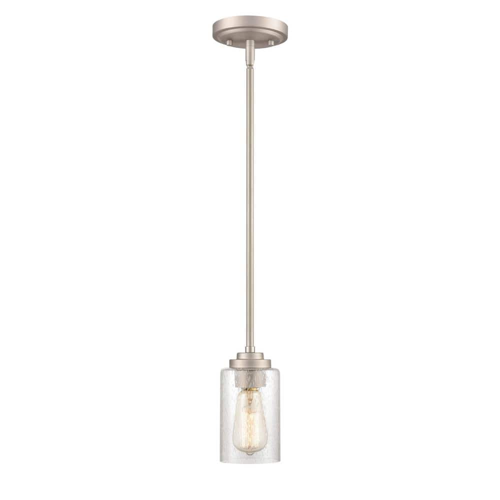 9601-SN-Millennium Lighting-Moven - 1 Light Mini-Pendant-7.25 Inches Tall and 5 Inches Wide-Satin Nickel Finish