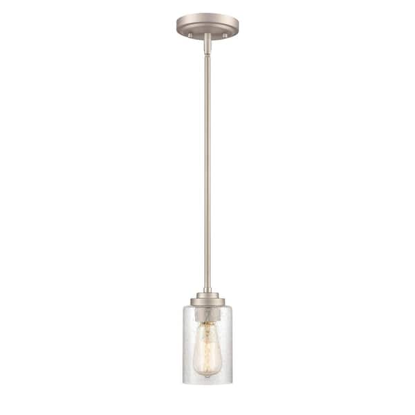 Millennium Lighting Moven 1-Light 5 in. Satin Nickel Hardwired Mini-Pendant (1-Pack)