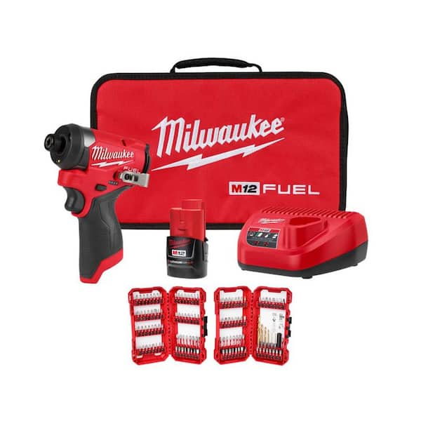 Milwaukee M12 FUEL 12V 1/4 in. Hex Impact Driver Compact Kit w ...