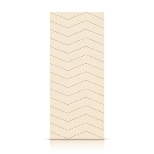 CALHOME 24 in. x 80 in. Hollow Core Beige Painted Composite MDF Interior Door Slab