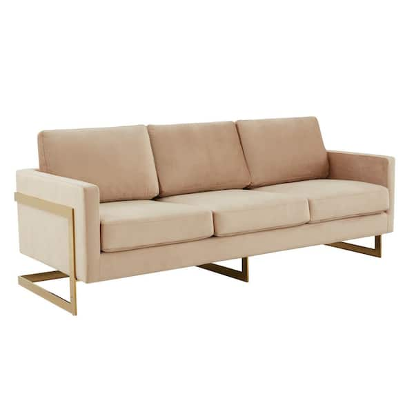 The Alvin Beige Mid Century Modern Sofa at Furniture Express